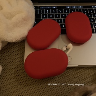 耳机套U盘整理包 便携式 好运红 硅胶耳机包 数据线口红证件收纳包