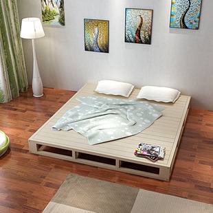 双人实木硬板床垫架子1.8米木板床1.5米排骨架地台床板席梦思定制