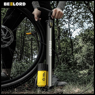 德国BEELORD自行车打气筒家用高压泵篮球电动车便携充气带气压表