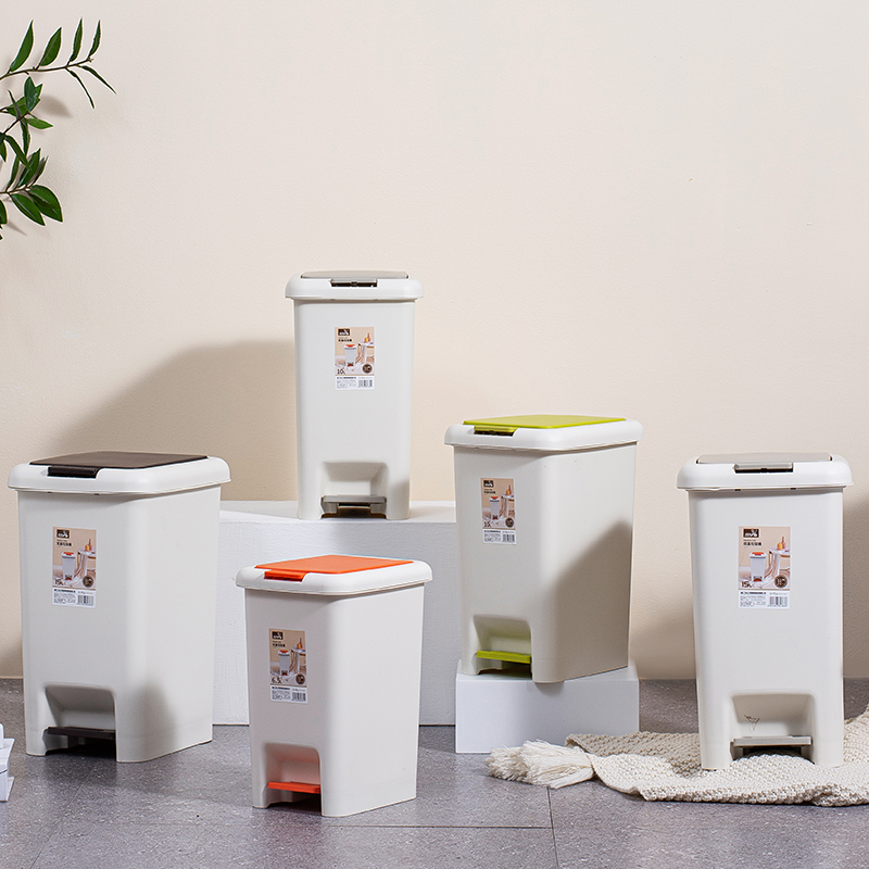 家用垃圾桶脚踏手按客厅创意卧室厨房卫生间方形带盖厕所厨余分类