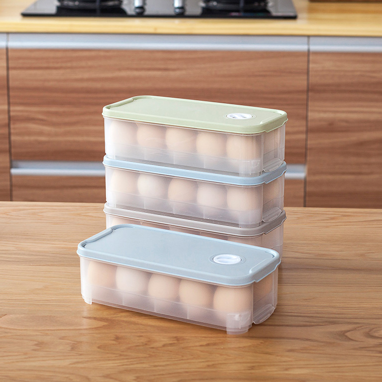 鸡蛋收纳盒放鸡蛋冰箱保鲜盒鸡蛋托鸡蛋架食物储物罐分格装 鸡蛋盒