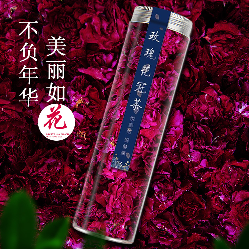 平阴玫瑰花冠茶瓶装 30g