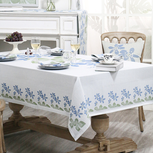 ekelund现代简约轻奢高端桌布白色长方形ins风高级感茶几餐桌布艺