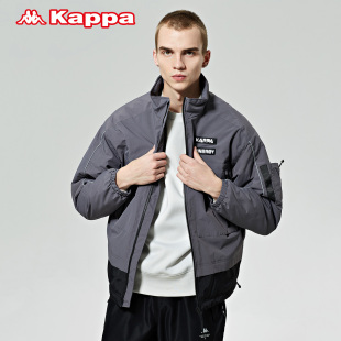 Kappa卡帕棉服男运动卫衣保暖外套防寒服加绒 K0A72MJ01F