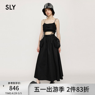 夏季 新品 SLY 风甜辣风口袋吊带连衣裙030GSZ33 4190 机能工装