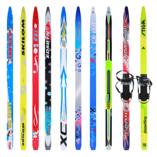 有氧运动 初级滑雪板送滑雪杖 越野滑雪板双板套装