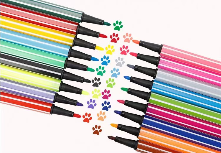 儿童美术diy24色水彩笔可水洗颜料笔桶装 彩色笔画画涂鸦笔绘画笔