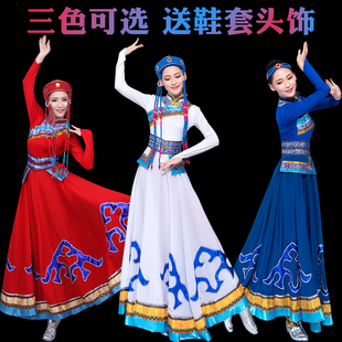 2019年新款 蒙古演出服少数民族蒙古族服装 女内蒙鸿雁成人表演服装