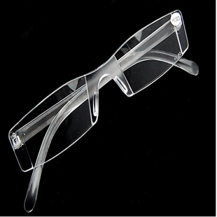 老光镜老视镜 时尚 男女树脂超轻便携式 一体无框老花镜 老花眼镜