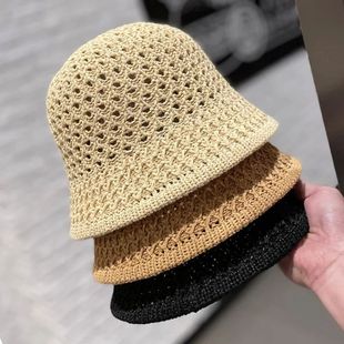 Hats Floppy Crochet Summer Collapsible Dome Top Buc Handmade