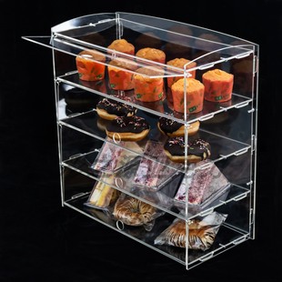 包邮 亚克力透明杯子蛋糕展示盒面包陈列盒食品摆放架 多层可定制