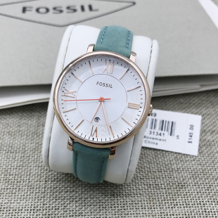 包邮 现货FOSSIL化石手表ES4149简约时尚 新款 绿色皮带石英日历女表