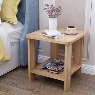 小桌子简易家用迷你夹缝边几实木正方形几沙发旁 小茶几双层方桌