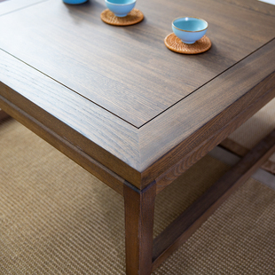 定制寻匠老榆木方桌榻榻米小飘窗茶几实木矮桌子简约日式 炕桌和室
