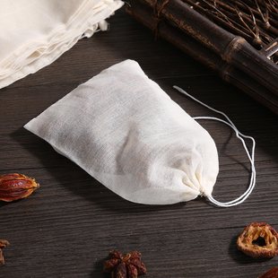 50个6 8cm纯棉纱布袋煎药袋茶包袋过滤袋中药袋调料包料袋卤肉袋