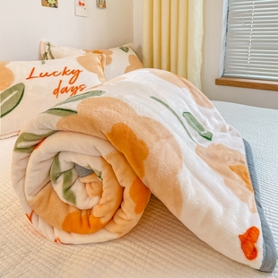 牛奶绒毛毯办公室午睡空调毯子床单春秋珊瑚绒沙发盖毯轻薄款 夏季