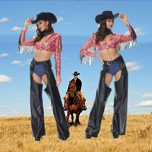 新款 性感西部牛仔风格 cosplay服装 万圣节派对演出服成人女