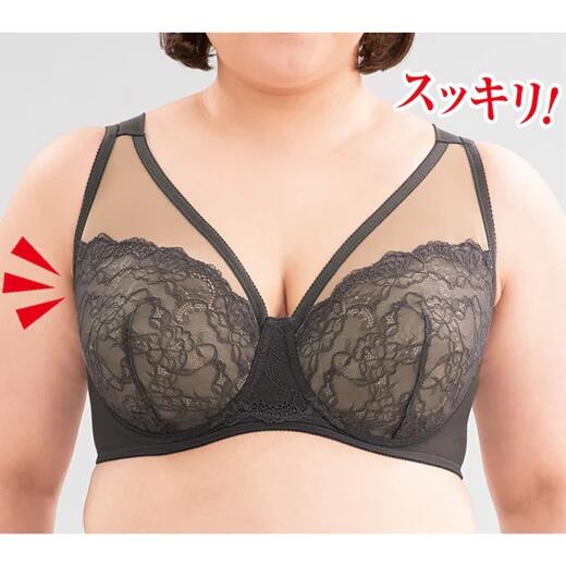 日本代购 全罩杯有钢圈大码 薄款 胸罩侧收副乳防下垂文胸宽肩带美背