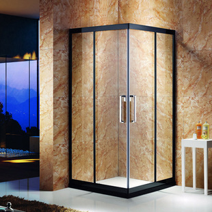 淋浴房整体304不锈钢简易隔断移门正方形浴室钢化玻璃定制淋浴房