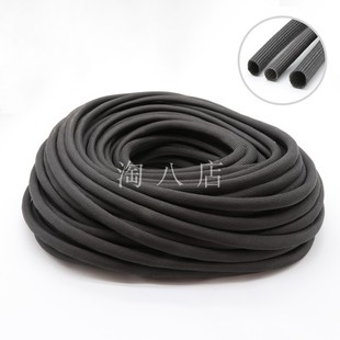 30mm 黑色高温管 1mm 锭纹管 耐600℃高温套管 纤维管