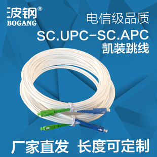 UPC 波钢SC 3.0单模单芯铠装 光纤跳线10米电信级光纤线 APC