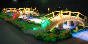 广州深圳小桥气球造型 情人节元 旦节布置商气球场景装 饰气球造型