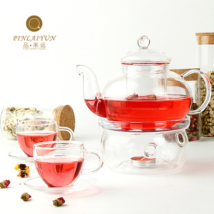 加厚玻璃茶具套装 创意骨瓷花茶壶茶杯耐热过滤功夫茶具