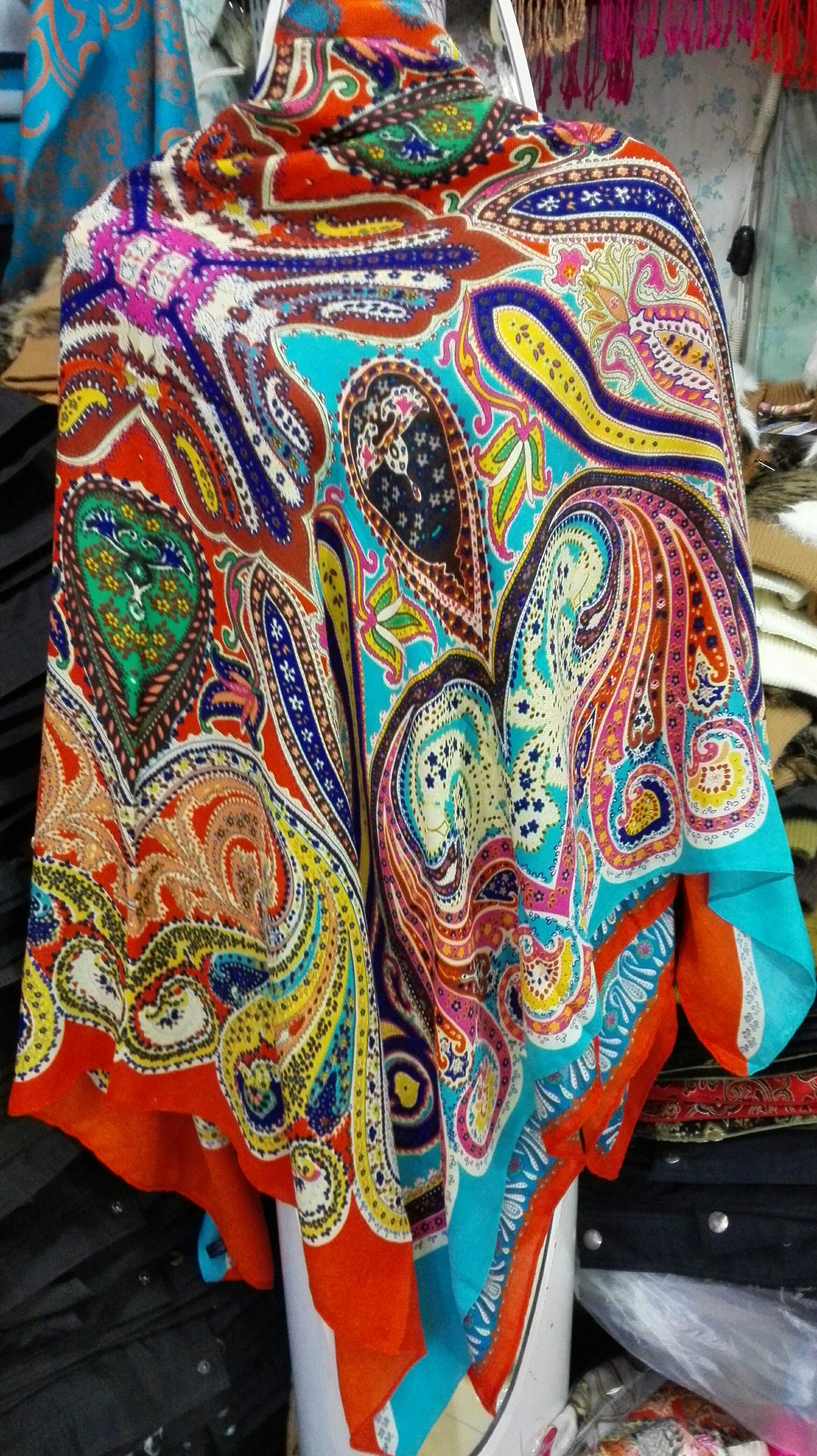 新疆民族特色羊毛薄方巾披肩围巾长120cm花色多时尚 美观特价 热卖
