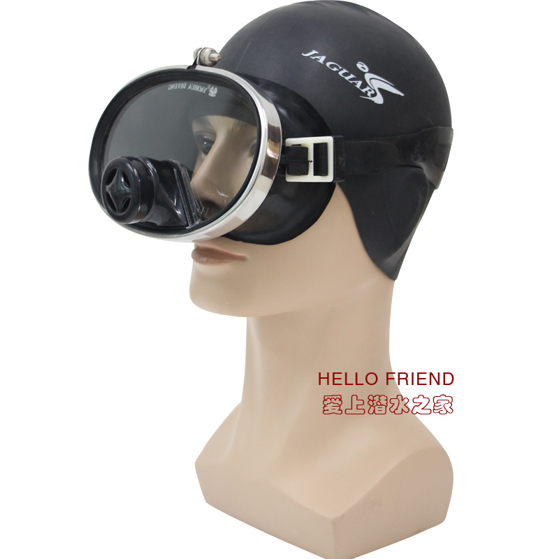 专业潜水阀镜 台湾进口猪鼻子超清潜水面镜防雾硅胶钢化玻璃面罩