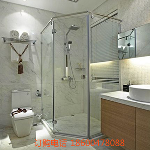 浴室屏风隔断北京免费测量安装 定制整体钻石型 特价 简易淋浴房