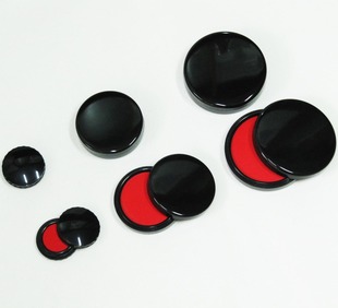圆形红色印泥办公家庭用品 迷你型中号大号方便使用 出口日本