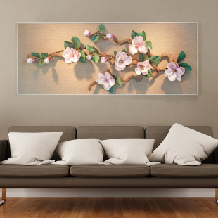 创意客厅立体墙面墙上装 饰品挂件卧室立体壁饰植物花干花墙饰挂件