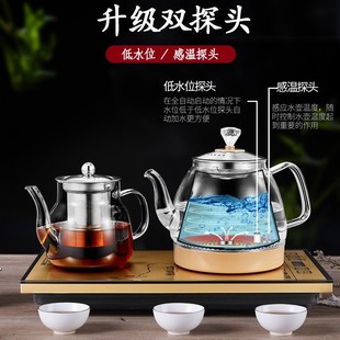 全自动底部上水壶电热烧水壶家用玻璃茶具抽水保温泡茶一体电茶炉