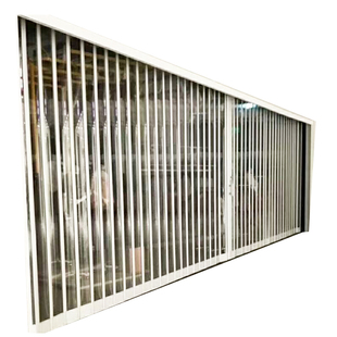 定制商场铝合金水k晶折叠门推拉门弧形不锈钢网状型透明防盗卷帘