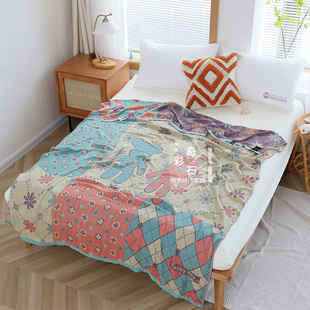 薄款 毛巾被沙发毯冰丝凉感午睡空调毯子 竹纤维盖毯纱布冷感毯夏季