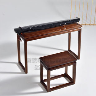 古琴木凳实木古琴l桌凳明式 古琴架古琴桌共禅意实桌凳鸣琴