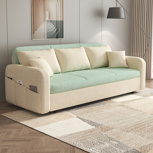 小户型多功能两用沙发床折叠拖拉D储物布艺客厅卧室双人北欧沙发