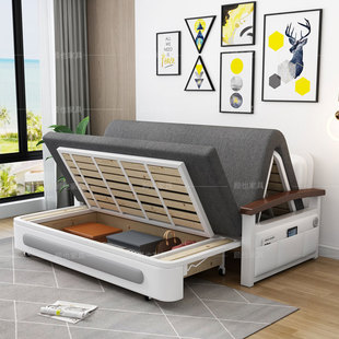 可摺叠沙发牀两用小户型客厅单双人1.5米卧室摺叠式 阳台沙发储物