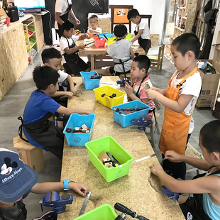 儿童木工DIY材料包拼粘版 传统文化教学幼儿园手工创客steam 推荐