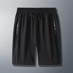 短裤 外穿运动夏季 男士 直筒宽松百搭冰丝五分裤 子中年速0424y 薄款