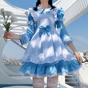 日系软妹服 爱丽丝女仆装 洛丽塔洋装 短袖 多用luolita连衣裙 长袖