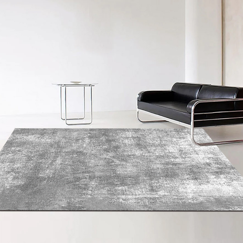 北欧地毯灰色简约大茶几垫纯色地毯客厅家用卧室床边毯舒适可定制