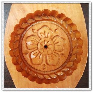 木质月饼模具 传统月饼模具 山西特色中秋 五花瓣月饼模 月饼