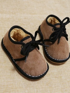 男女儿童千层底布鞋 加绒宝宝软底学步鞋 婴幼儿鞋 子冬学步小孩二棉
