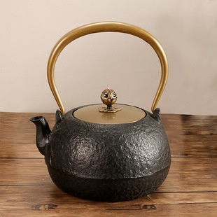 仿日本手工铁茶壶煮水壶套装 铁壶泡茶专用铸铁烧水壶煮茶器铸铁壶
