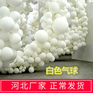 5寸 10寸 亚光纯白大小气球 18寸 36寸圆形白色艺术造型气球 12寸
