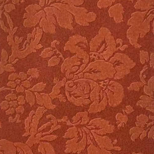 美国进口纯纸环保美式 乡村田园大花红橙色电视沙发床头背景墙壁纸