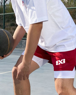 篮球短裤 男夏季 假两件美式 Swish速干宽松三分裤 不过膝 流行运动裤