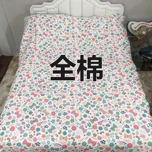 外贸床盖床垫处理全棉大床盖夹棉衍缝床单秋冬保暖加厚地垫床褥