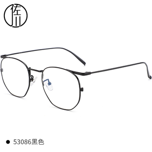 新款 佐川超轻纯钛眼镜框男潮防蓝光辐射电脑平光眼镜架女近视镜防